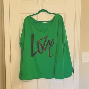 Off the shoulder sweatshirt